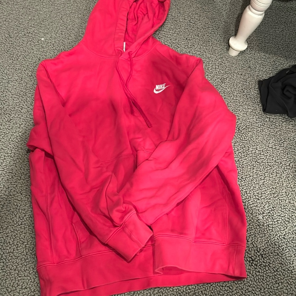 Hot pink Nike hoodie